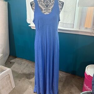 HALARA Blue Sleeveless Scoop Neck Maxi Sundress